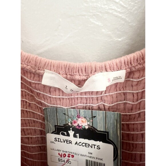 Lush Small Smock Dress Gauzy Puff Sleeve Tiered Lined Prairie Cottage NEW NWT - Picture 6 of 10